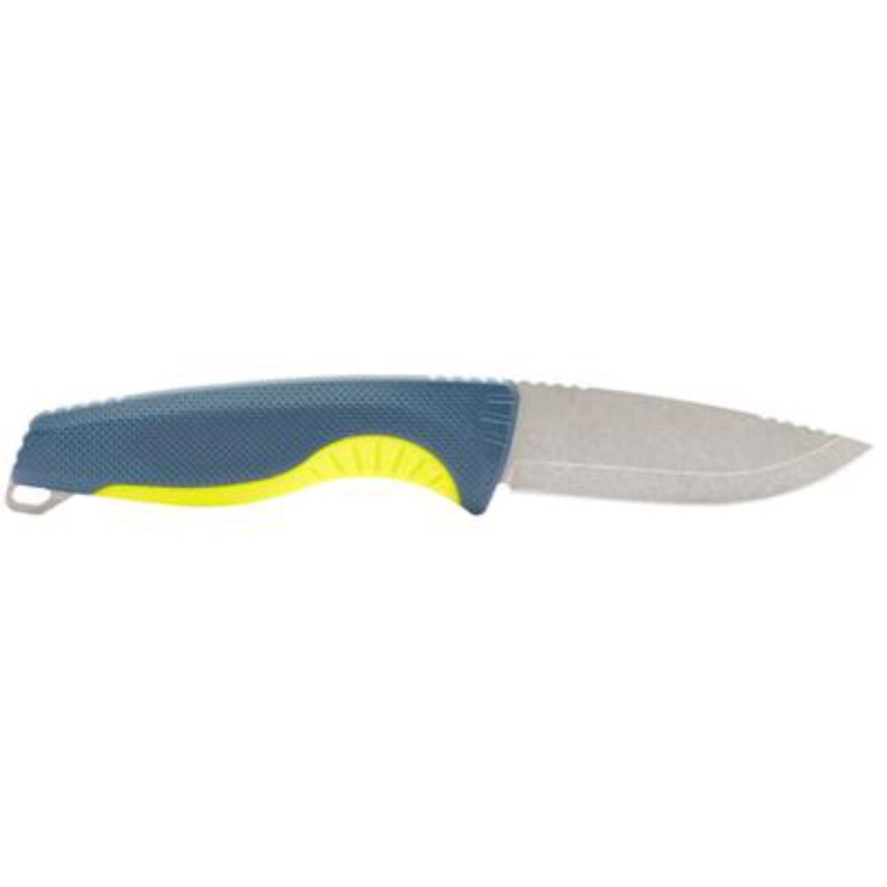 S.O.G SOG17410141 Aegis FX  3.70 Fixed Drop Point Plain Stonewashed 4116 Krupp SS Blade, Indigo w/Acid Accents GRN Handle, Includes Sheath