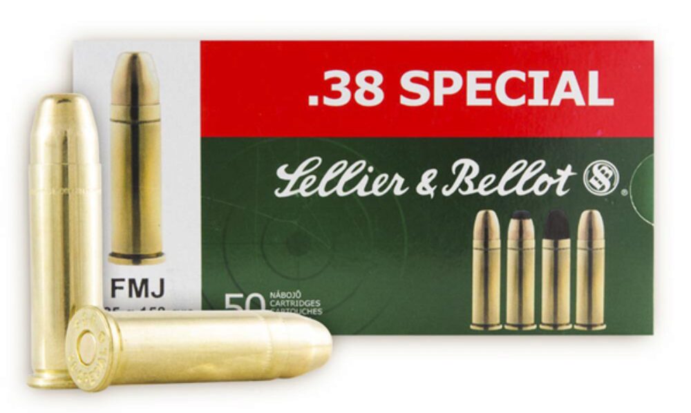 Sellier & Bellot SB38P Handgun Target 38 Special 158 gr Full Metal Jacket (FMJ) 50 Per Box/ 20 Cs