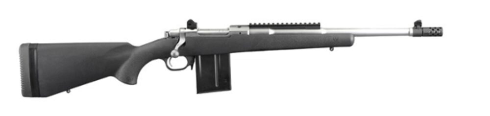 Ruger 6829 Scout 308 Win 10+1 16.10 Barrel w/Flash Suppressor, Matte Stainless Steel Receiver, Synthetic Stock, Three-Position Safety, Optics Ready Ruger 6829 Scout 308 Win 10+1 16.10 Barrel w/Flash Suppressor, Matte Stainless Steel Receiver, Synthetic Stock, Three-Position Safety, Optics Ready