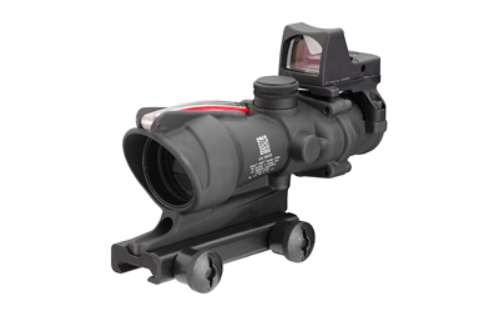 Trijicon 100549 ACOG Combo Matte Black 4x32mm Illuminated Red Chevron .223/5.56 BDC Reticle Trijicon 100549 ACOG Combo Matte Black 4x32mm Illuminated Red Chevron .223/5.56 BDC Reticle