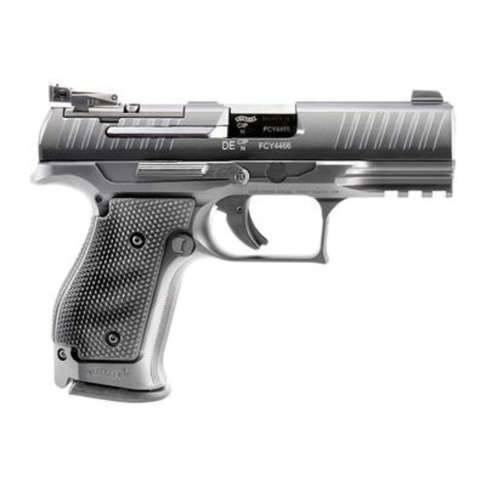 Walther Arms 2843323 PPQ M2 Q4 Tactical 9mm Luger 4 Barrel 15+1, Steel Frame With Picatinny Acc. Rail, Optic Cut Tenifer Matte Black Steel Slide, Manual Safety, Optics Ready