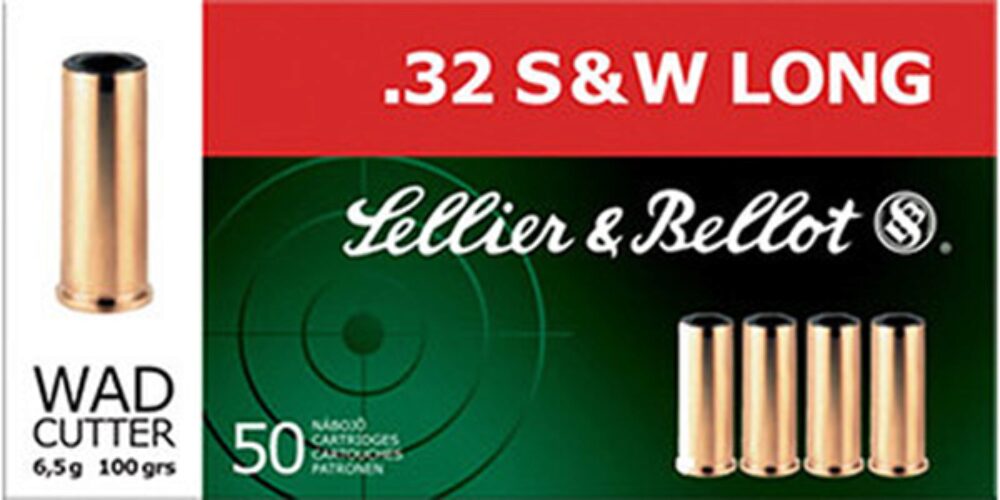 Sellier & Bellot SB32SWLB Handgun Target 32 S&W Long 100 gr Wadcutter (WC) 50 Per Box/ 20 Cs Sellier & Bellot SB32SWLB Handgun Target 32 S&W Long 100 gr Wadcutter (WC) 50 Per Box/ 20 Cs