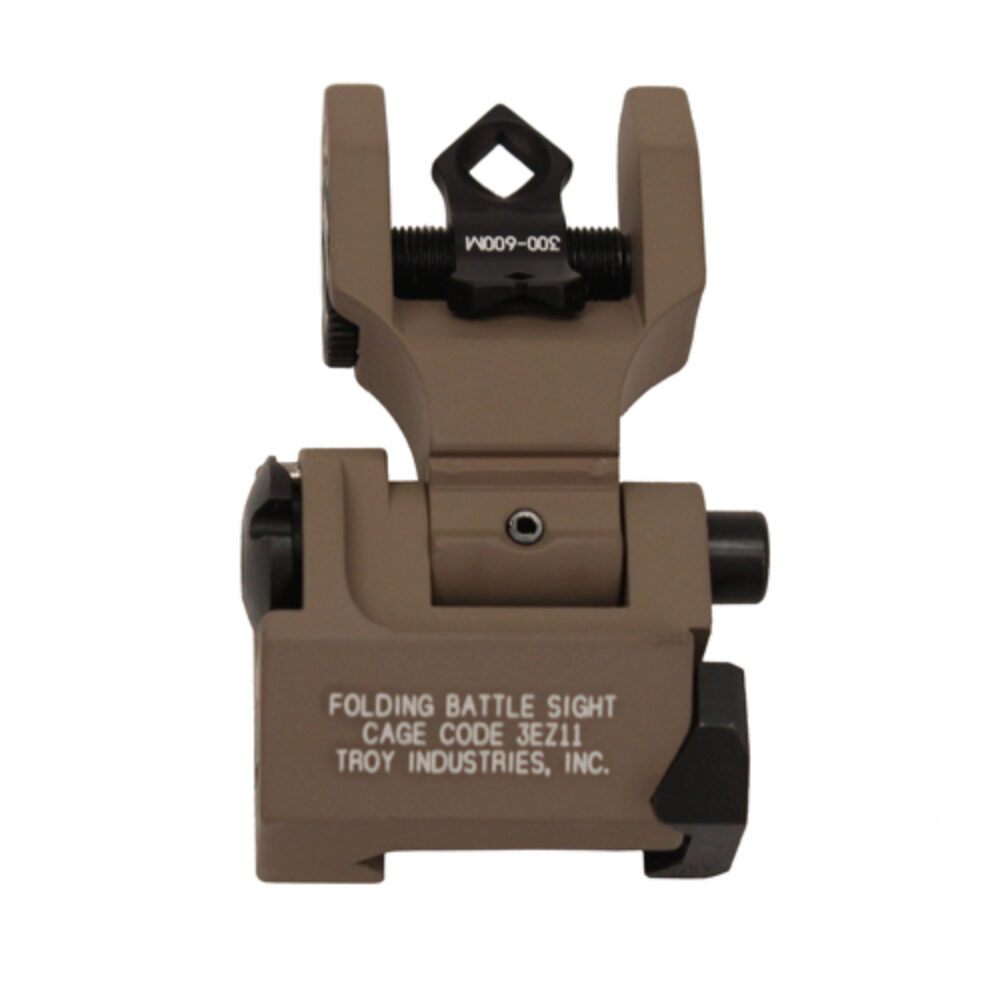Troy Ind SSIGDOARFFT00 Rear Folding BattleSight Dioptic Flat Dark Earth Folding for AR-15 Troy Ind SSIGDOARFFT00 Rear Folding BattleSight Dioptic Flat Dark Earth Folding for AR-15