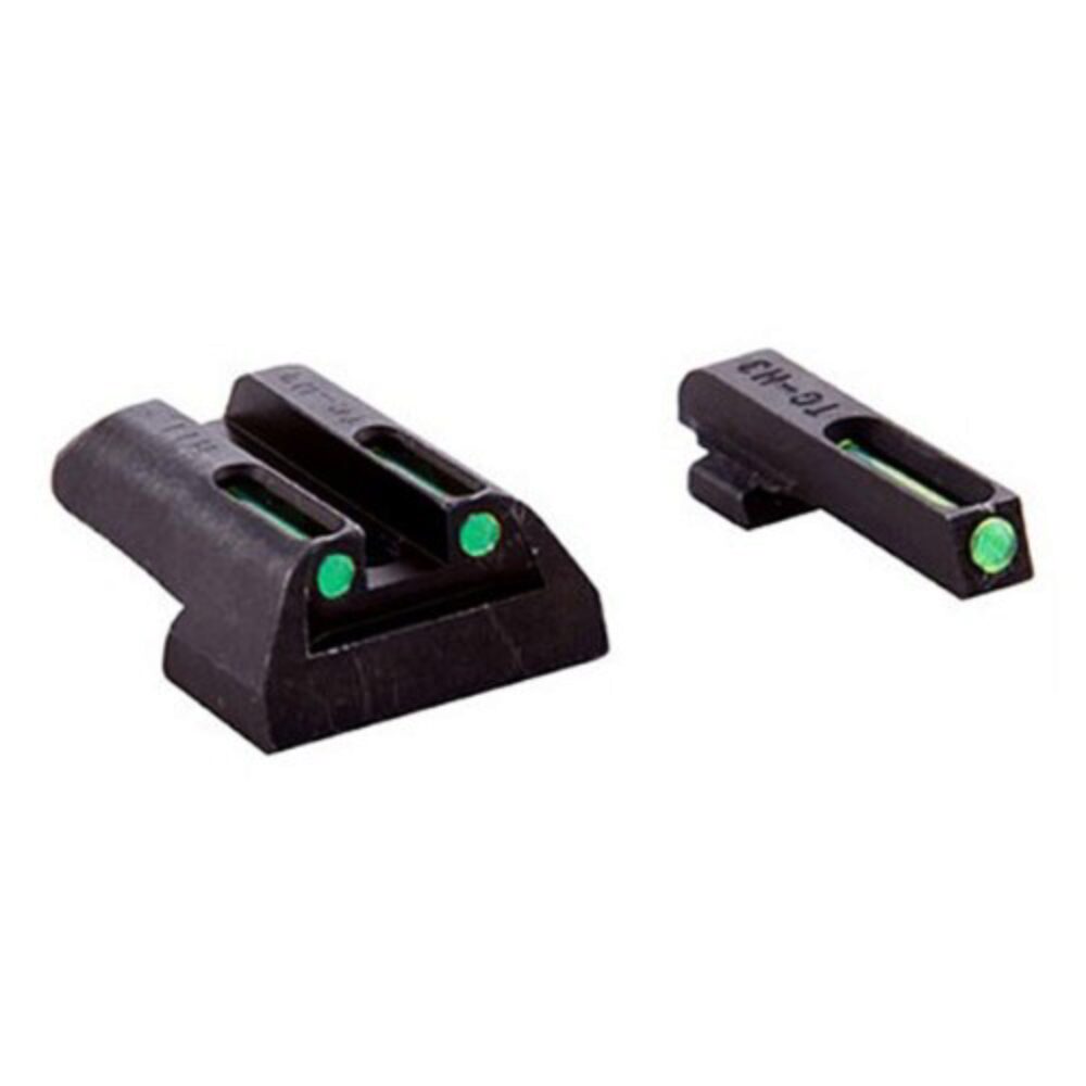 TruGlo TG131ST2 TFO  Black | Green Tritium & Fiber Optic Front Sight Green Tritium & Fiber Optic Rear Sight