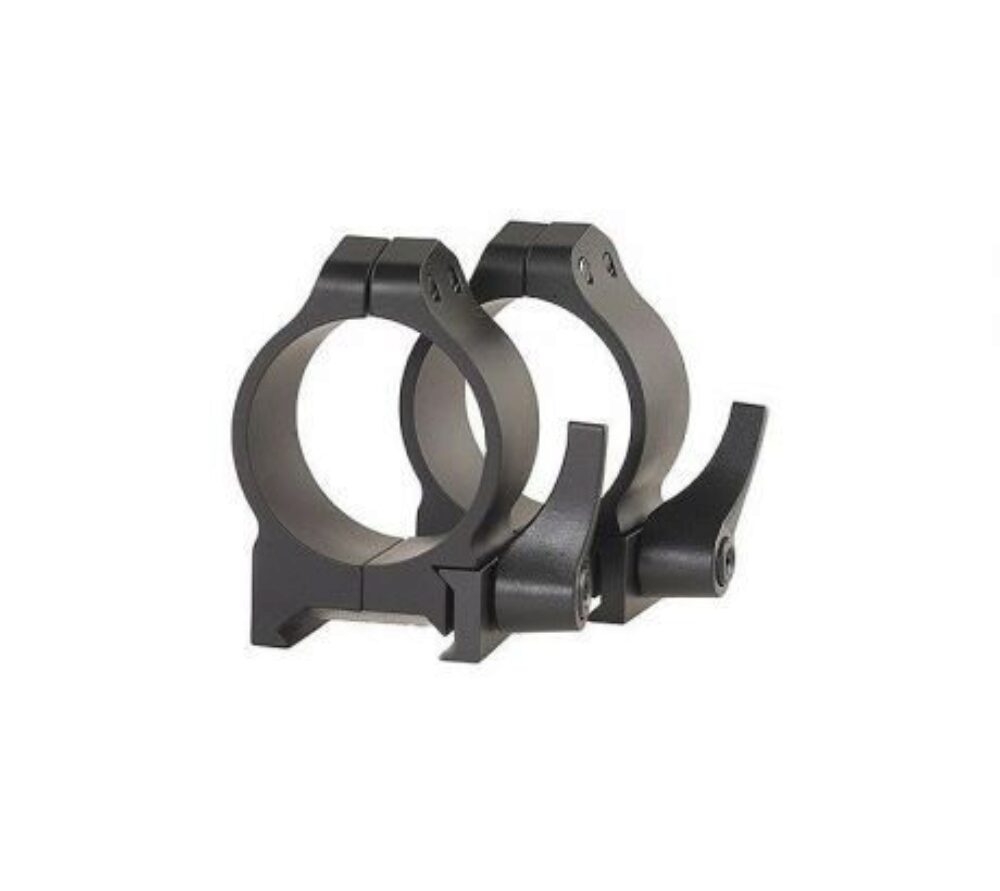 Warne 216LM Maxima Vertical Ring Set Quick Detach For Rifle Maxima/Weaver/Picatinny Extra High 30mm Tube Matte Black Steel