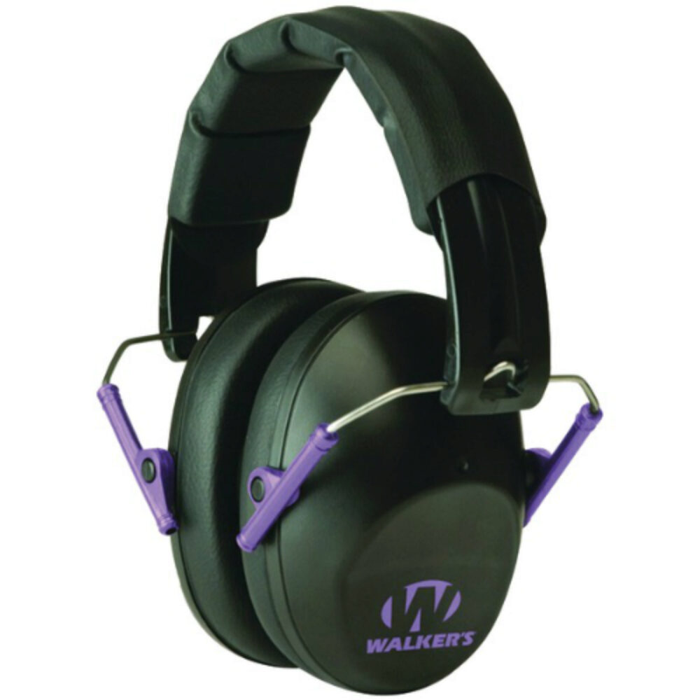 Walker's GWPFPM1BKPU Pro Low Profile Passive Muff Polymer 22 dB Over the Head Black Adult