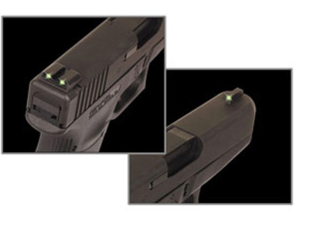 TruGlo TG231S1 Tritium  Black | Green Tritium Front Sight Green Tritium Rear Sight