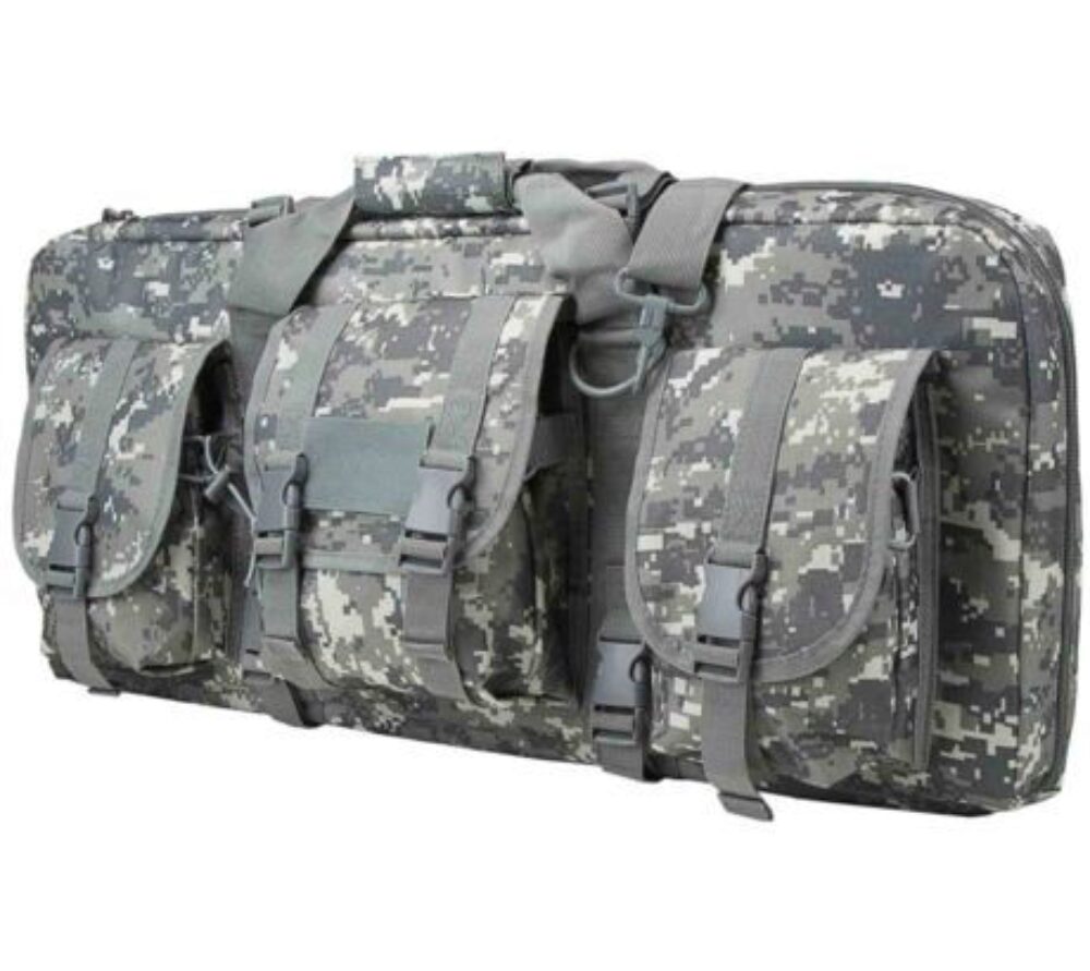 NcStar CVCPD2962D28 VISM Deluxe SubGun Case 28 Digital Camouflage PVC Fabric with Exterior Pockets, Zippers & Padding for 2 AR or AK Pistols NcStar CVCPD2962D28 VISM Deluxe SubGun Case 28 Digital Camouflage PVC Fabric with Exterior Pockets, Zippers & Padding for 2 AR or AK Pistols