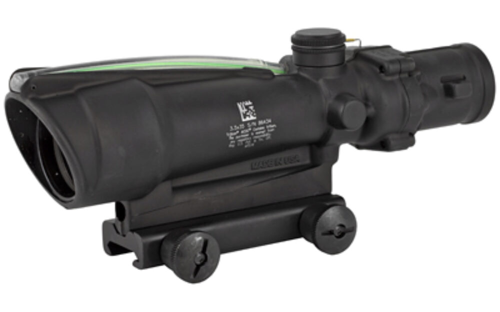 Trijicon 100163 ACOG  Black Hardcoat Anodized 3.5x 35mm Illuminated Green Crosshair .223/5.56 BDC Reticle