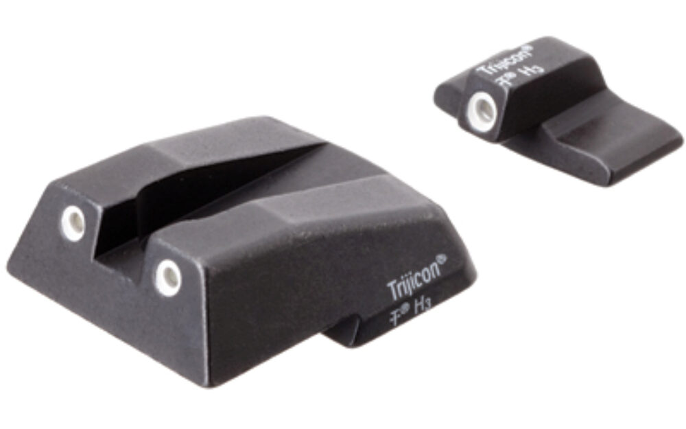 Trijicon 600282 Bright & Tough Night Sights- H&K  Black | Green Tritium White Outline Front Sight Green Tritium White Outline Rear Sight
