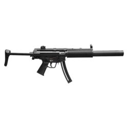 HK 81000468 MP5  22 LR Caliber with 25+1 Capacity, 16.10 Barrel, Black Metal Finish & Retractable Black Stock, Right Hand (Full Size)