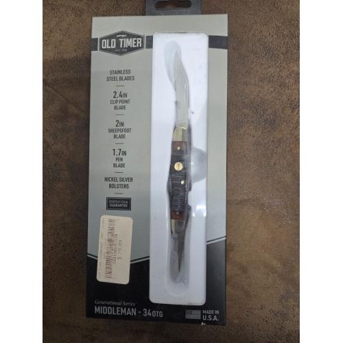 Old Timer Generational USA Middleman 34OTG Knive 3 Blades