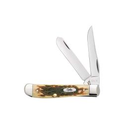 CASE 00013 AMBER BONE PEACH SEED JIG MINI TRAPPER