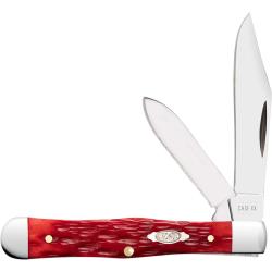 Case XX Dark Red Bone Center Jack Pocket Knife 31959