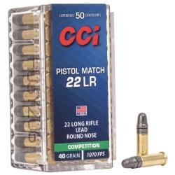 CCI .22 LR 40 Gr Match 50 Pack Ammo
