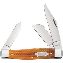 Case XX Natural Canvas Micarta Smooth Large Stockman Pocket Knife