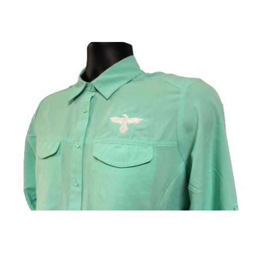 Ladies Button Up Sun Shirt L/S