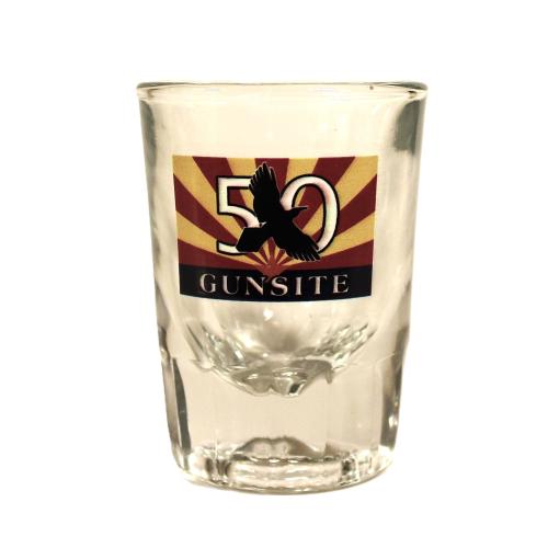 50th Fluted Shot Glass 2oz