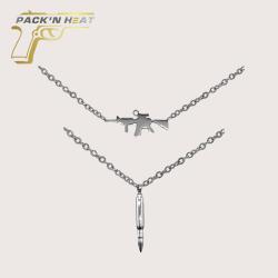 Pack'n Heat AR/Bullet Layered Necklace