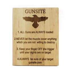 HAWG Gunsite Rules Wooden Sign