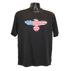 Patriotic Flag Raven S/S Shirt - Black, 2X