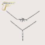 Pack AR/Bullet Necklace - Silver