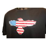 Patriotic Flag Raven S/S Shirt - Black, M