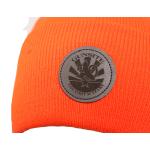 50th Knit Hat - Orange, Leather Patch