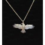 Raven Necklace w/ chain - Silver