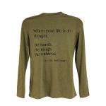 Ladies Be Harsh L/S Shirt - Mil. Green, 2X