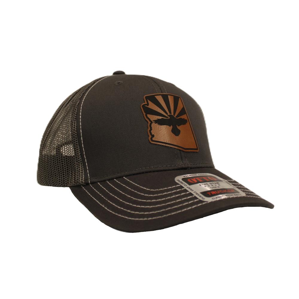 Mesh Trucker Hat with Leather Patch
