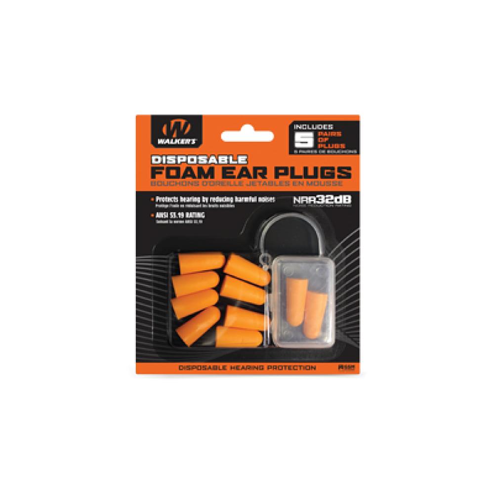 Walker's Foam Ear Plugs - 5pairs