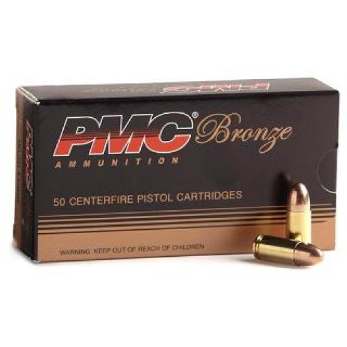 PMC Bronze Brass 9mm 115 Grain 50-Rounds FMJ