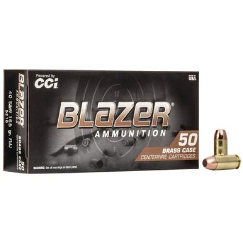 CCI Ammunition Blazer Brass .40 SW 165-Grain 50-Rounds FMJ