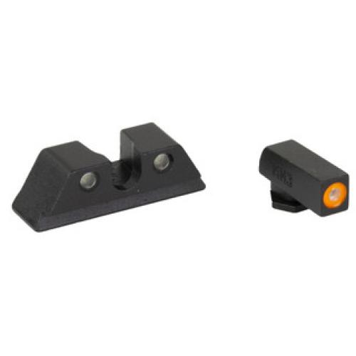 Meprolight Hyper-Bright, Tritium Sight Set, Orange Front/Green Rear, Fits Canik TP9