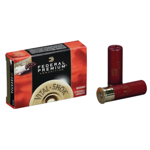 Federal Premium Vital-Shok 00 Buck Shotgun Ammo 12 Gauge 5-Rounds