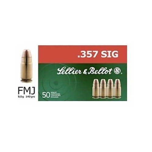 Sellier and Bellot .357 Sig 140GR FMJ 50Rds
