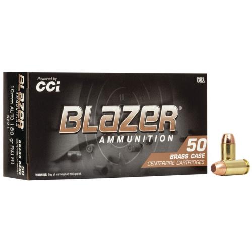 CCI Ammunition Blazer Centerfire 10mm 180 Grain 50 Rounds Full Metal Jacket