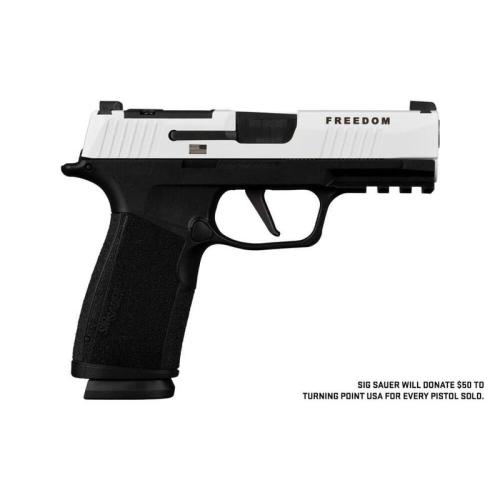 Sig Sauer P365 XMacro Freedom Turning Point Black / White 9mm 3.7" Barrel 17-Rounds