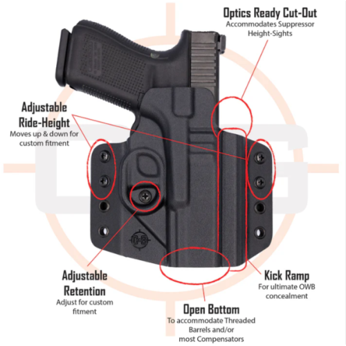 SIG P365-XMACRO OWB COVERT KYDEX HOLSTER LEFT HAND