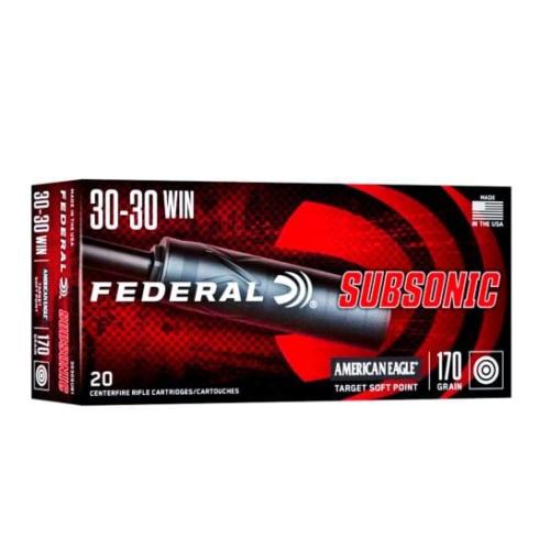 Federal Subsonic .30-30 Winchester 170Gr TSP Ammo, 20Rds
