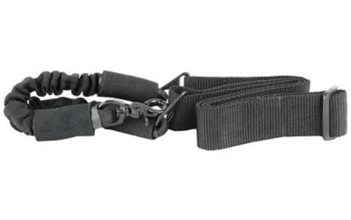 NcStar AARS1P Single Point Sling  1.50 W  x 44-60 L Adjustable Bungee Black