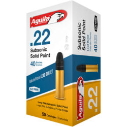 AGUILA SUBSONIC BRASS .22 LR 40-GRAIN 50-ROUNDS LSP