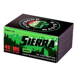 Sierra Outdoor Master 45 Auto Ammo 185 Grain JHP, 20rds - A8800--29