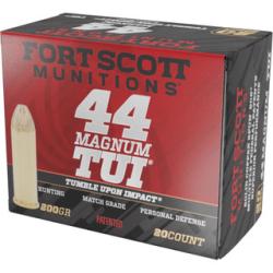 FORT SCOTT MUNITIONS TUI BRASS .44 MAG 200-GR 20-RNDS SCS