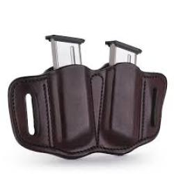 SINGLE STACK DOUBLE MAG LEATHER HOLSTER