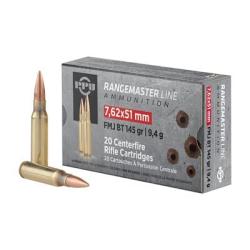 PPU Rangemaster Brass 7.62 X 51 145-Grain 20-Rounds FMJBT