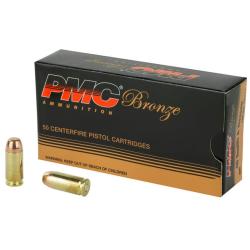 PMC Ammunition Bronze Brass .40 SW 165-Grain 50-Rounds FMJ