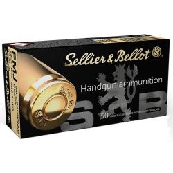 Sellier and Bellot Centerfire Handgun Brass .380 Ammo 92-Grain 50-Rounds FMJ