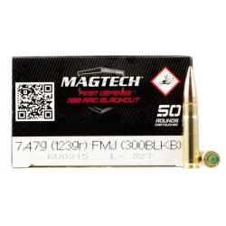 MagTech Tactical/Training Brass .300 AAC Blackout 123-Grain 50-Rounds Full Metal Jacket